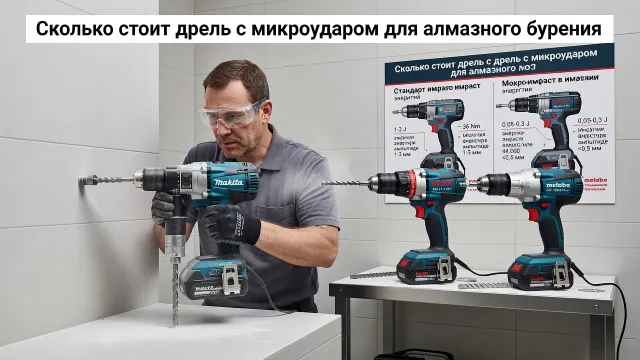 Сколько стоит дрель с микроударом для алмазного бурения